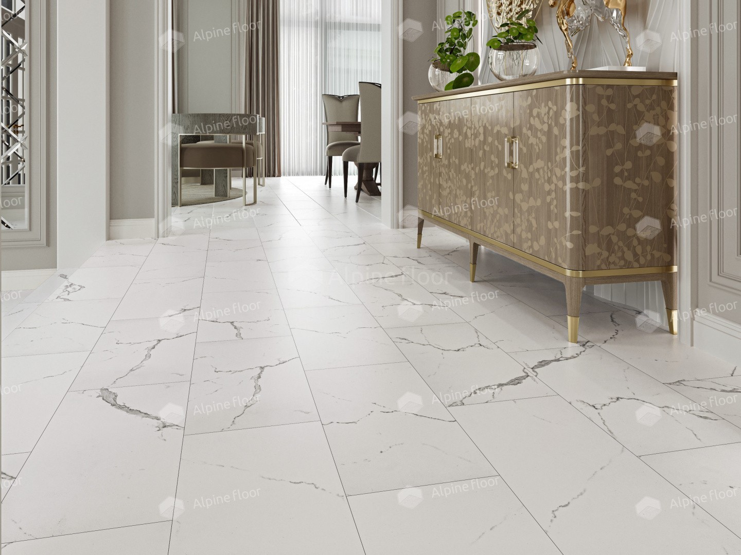 Кварц-виниловая  плитка ALPINE FLOOR Коллекция LIGHT STONE Дизайн ECO-15-8 Гранд Каньон (608×303х2,5мм)