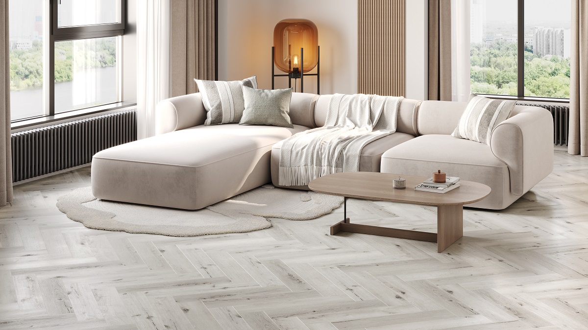 Кварцевый ламинат FARGO Коллекция PARQUET Дизайн 33-DL1601 Дуб Снежный (615х123х4.0 мм)