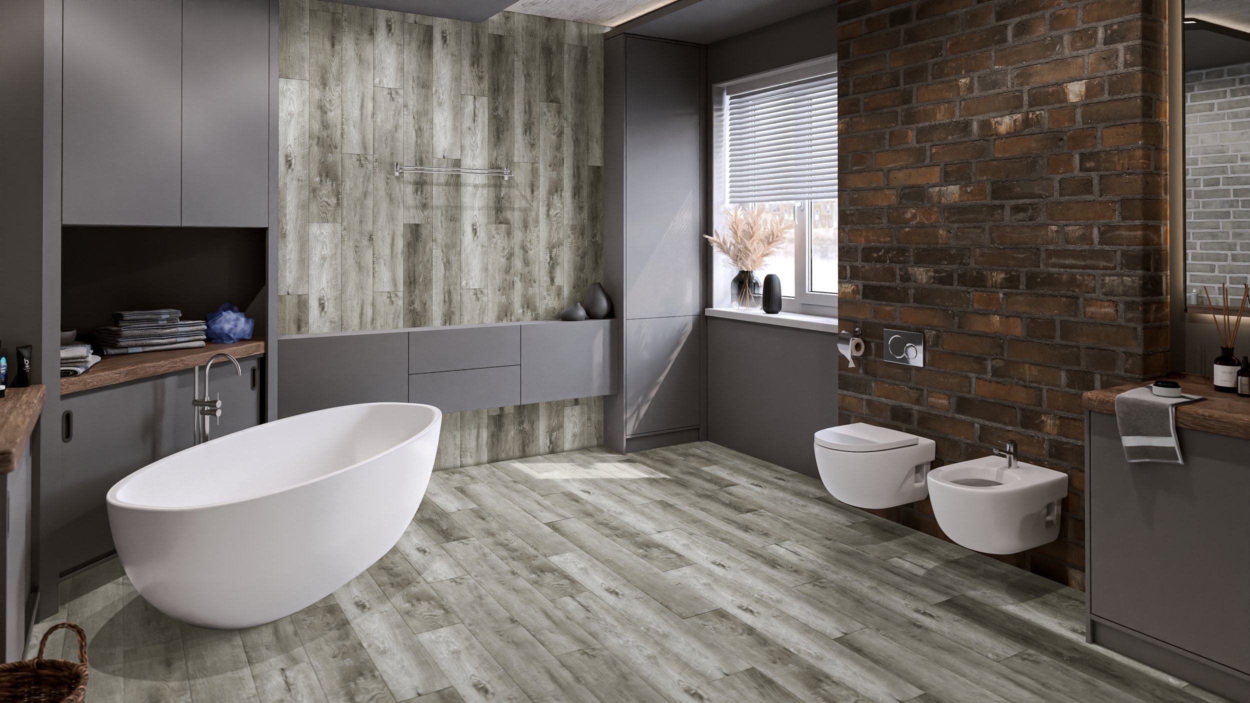 SPC ламинат DAMY FLOOR Коллекция Family Дизайн TCM369-28 Дуб Рустикальный Серый (1220х180х4 мм)