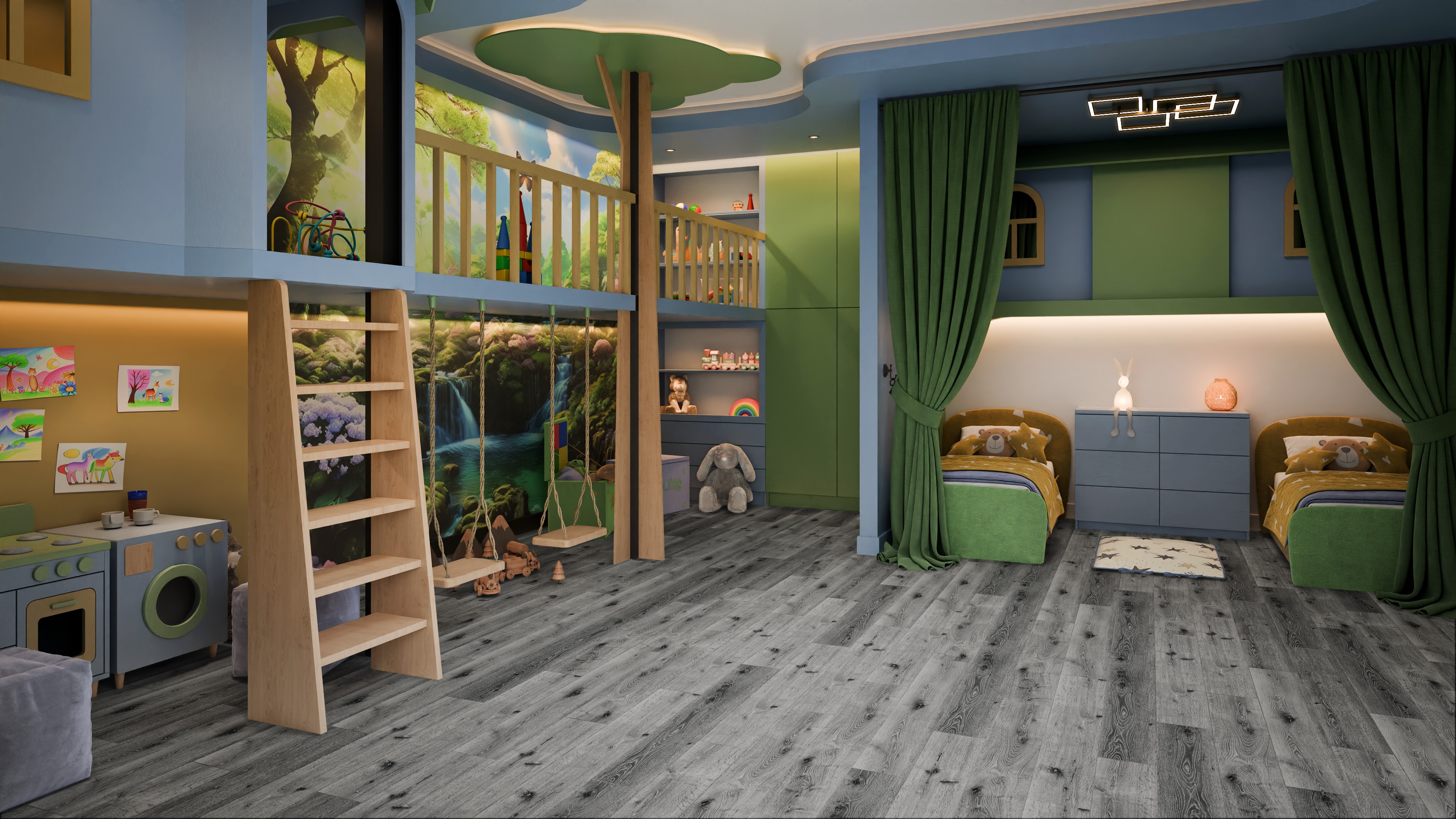 SPC ламинат DAMY FLOOR Коллекция Family Дизайн T7020-23 Дуб Сильвер (1220х180х4 мм)