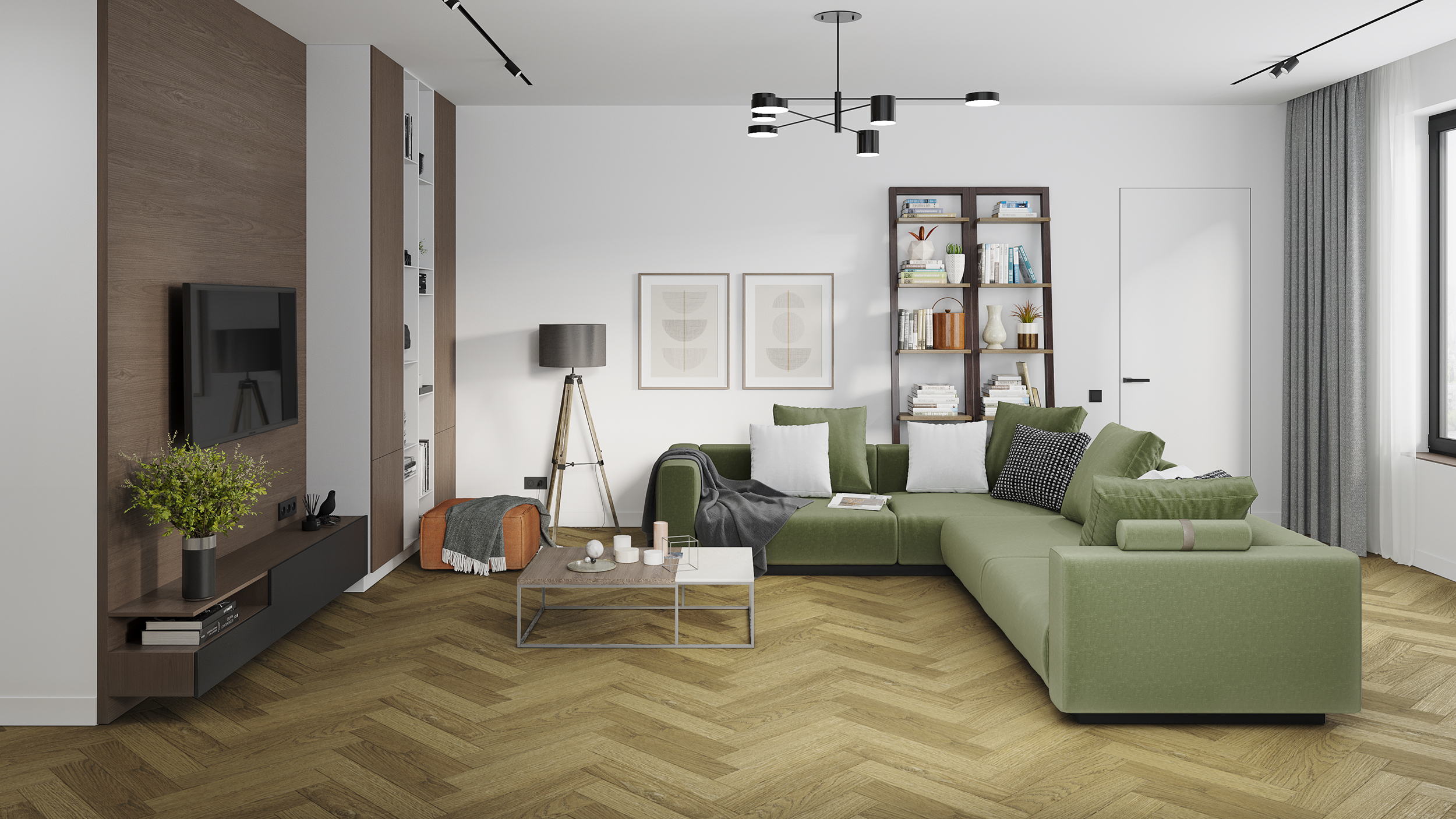 Кварц-виниловая плитка DAMY FLOOR Коллекция LONDON LVT Дизайн 190902EL-07-LVT Шеффилд (590×118х2,5мм)