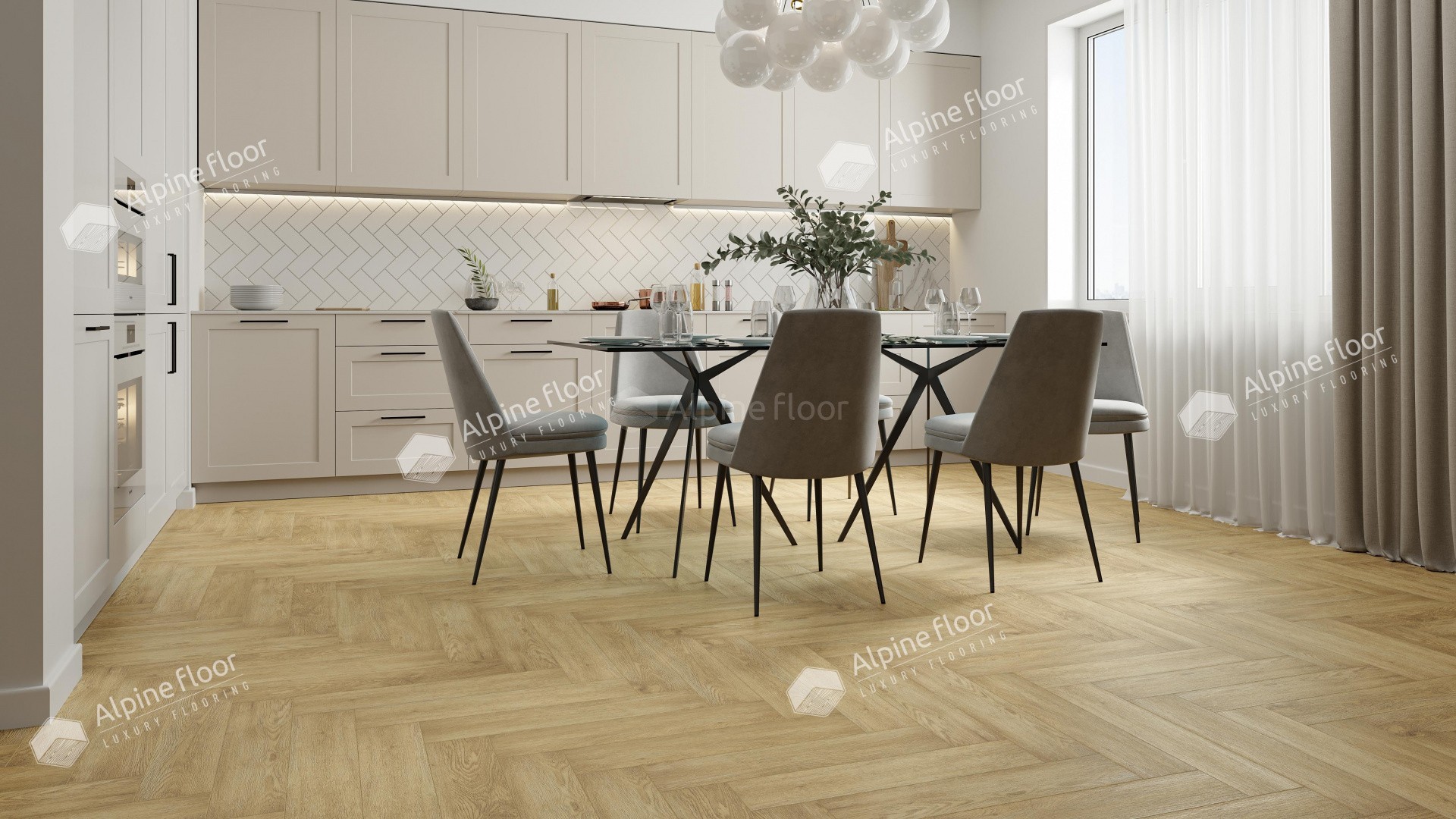 Кварц-виниловая плитка Alpine Floor Коллекция  Parquet LVT ECO16-3 Дуб Ваниль Селект (590×118х2,5мм)