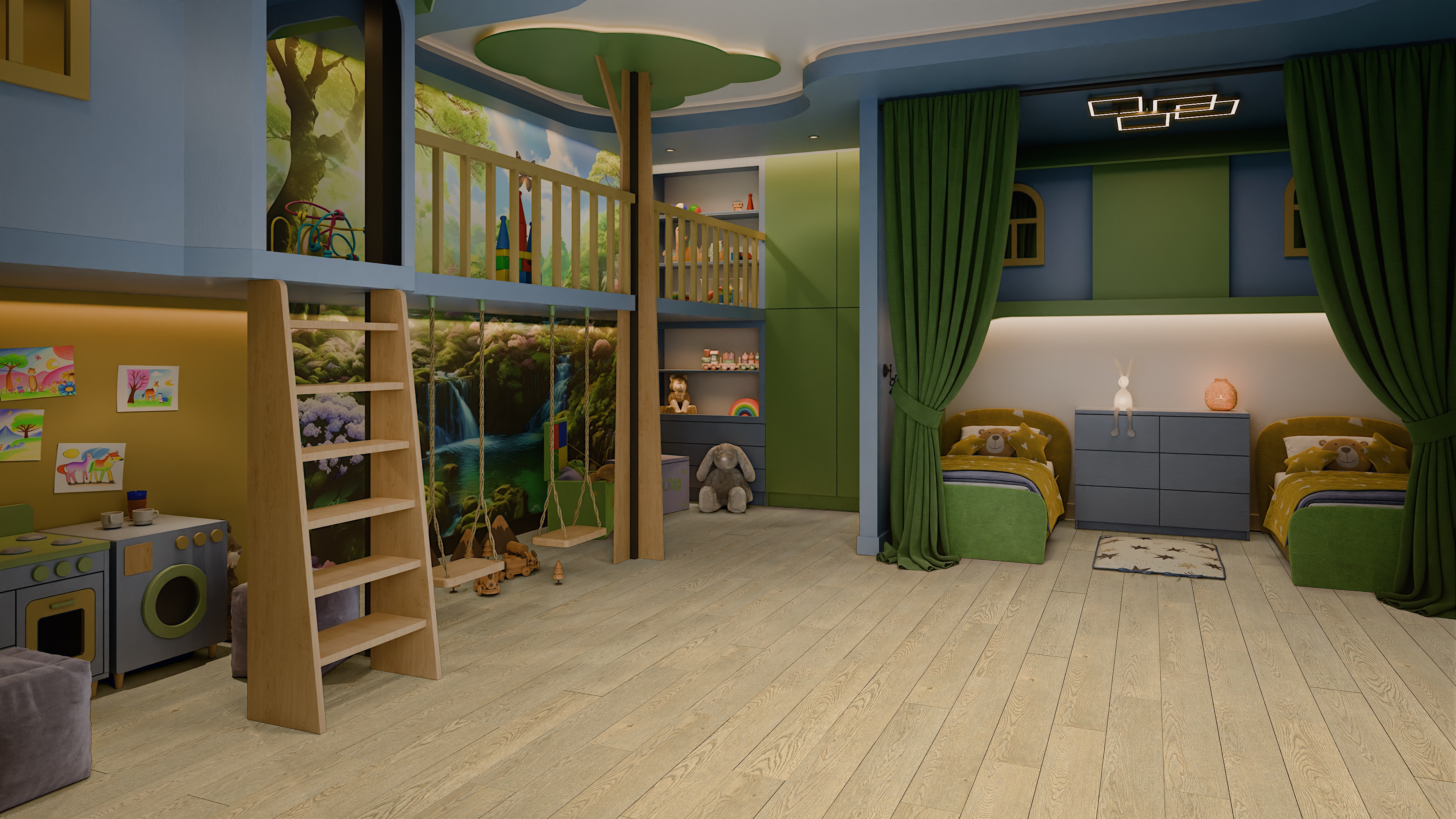 SPC ламинат DAMY FLOOR Коллекция Family Дизайн 0030-2 Дуб Латте (1220х180х4 мм)