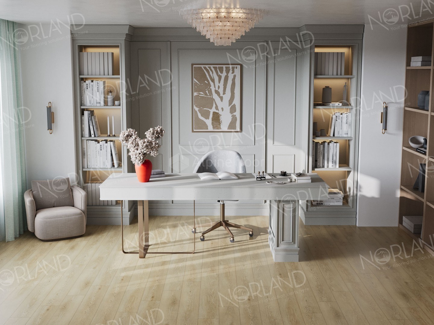 Виниловый (SPC) ламинат NORLAND (НОРЛАНД) Коллекция SIGRID Дизайн 1001-14 Кеуа (1220*183*3.5мм)