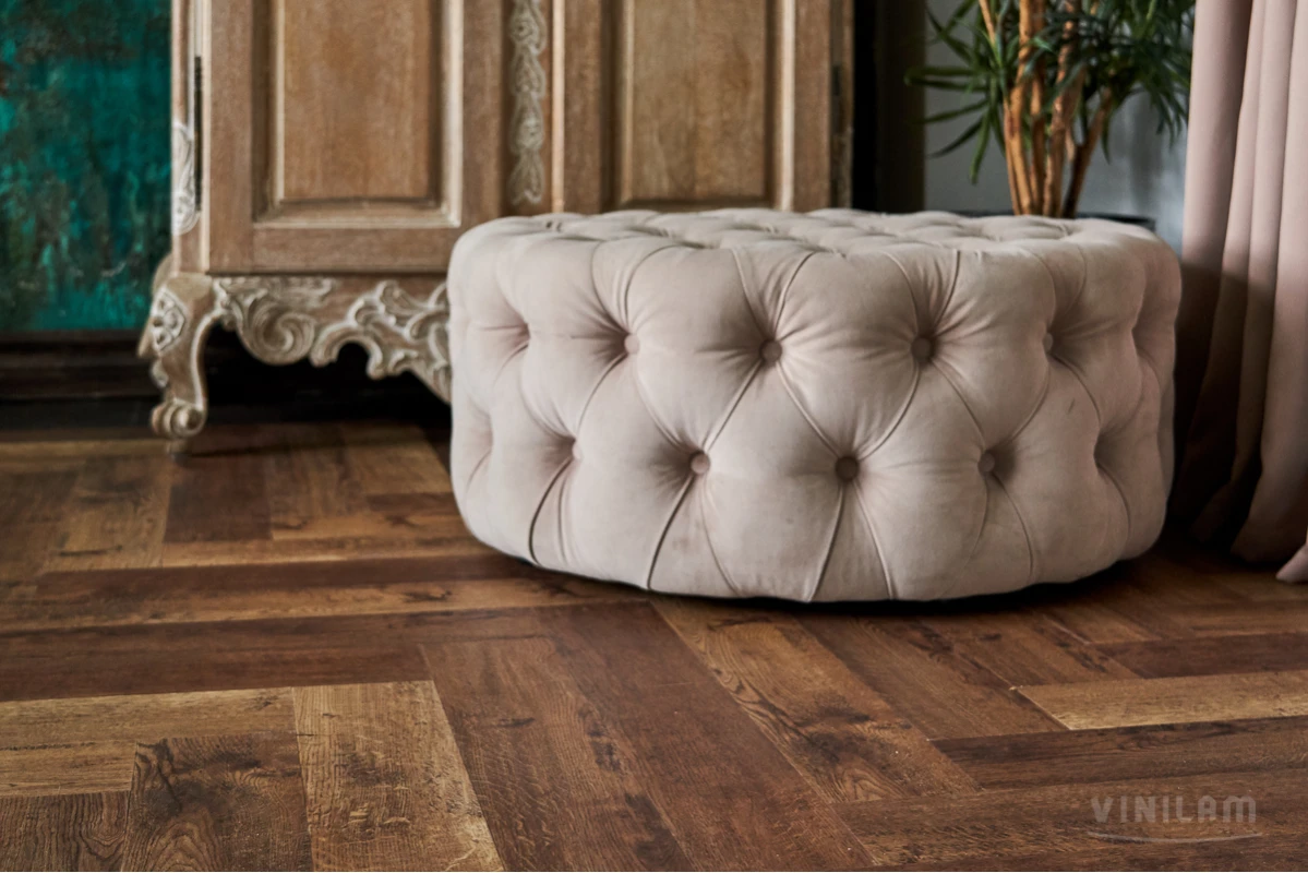 Виниловый ламинат VINILAM (ВИНИЛАМ) Коллекция PARQUET HERRINGBONE GLUE Дизайн GD11177 Паркет Версальский (762*152.4*2.5 мм)