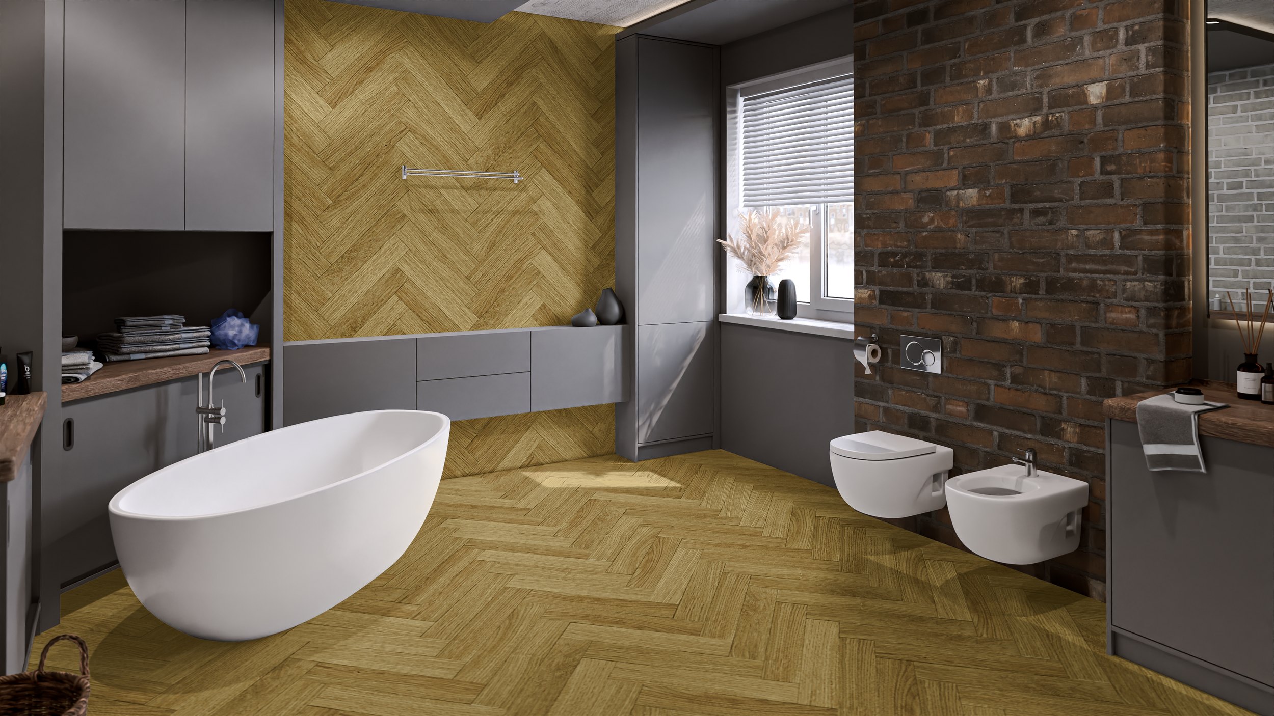 Кварц-виниловая плитка DAMY FLOOR Коллекция LONDON LVT Дизайн 190902EL-06-LVT Манчестер (590×118х2,5мм)