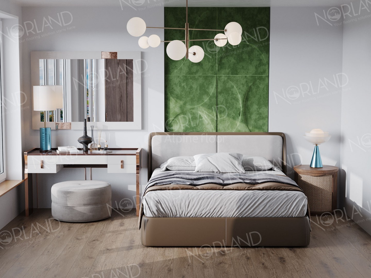 Виниловый (SPC) ламинат NORLAND (НОРЛАНД) Коллекция SIGRID Дизайн 1001-17 Merian (1220*183*3.5мм)