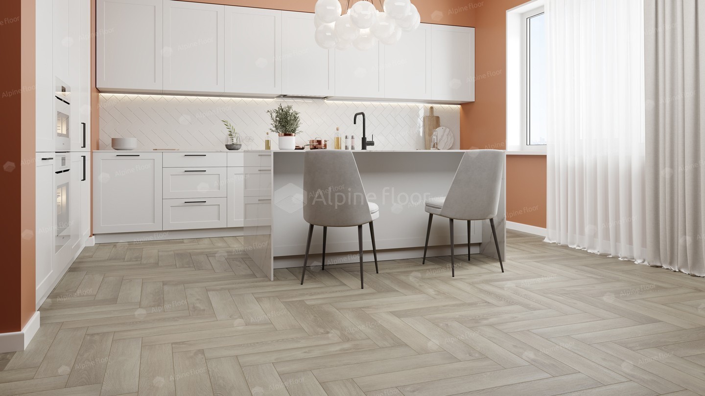 Кварц-виниловая плитка Alpine Floor Коллекция  Parquet LVT Дизайн ECO 16-1 Дуб Фантазия (590×118х2,5мм)