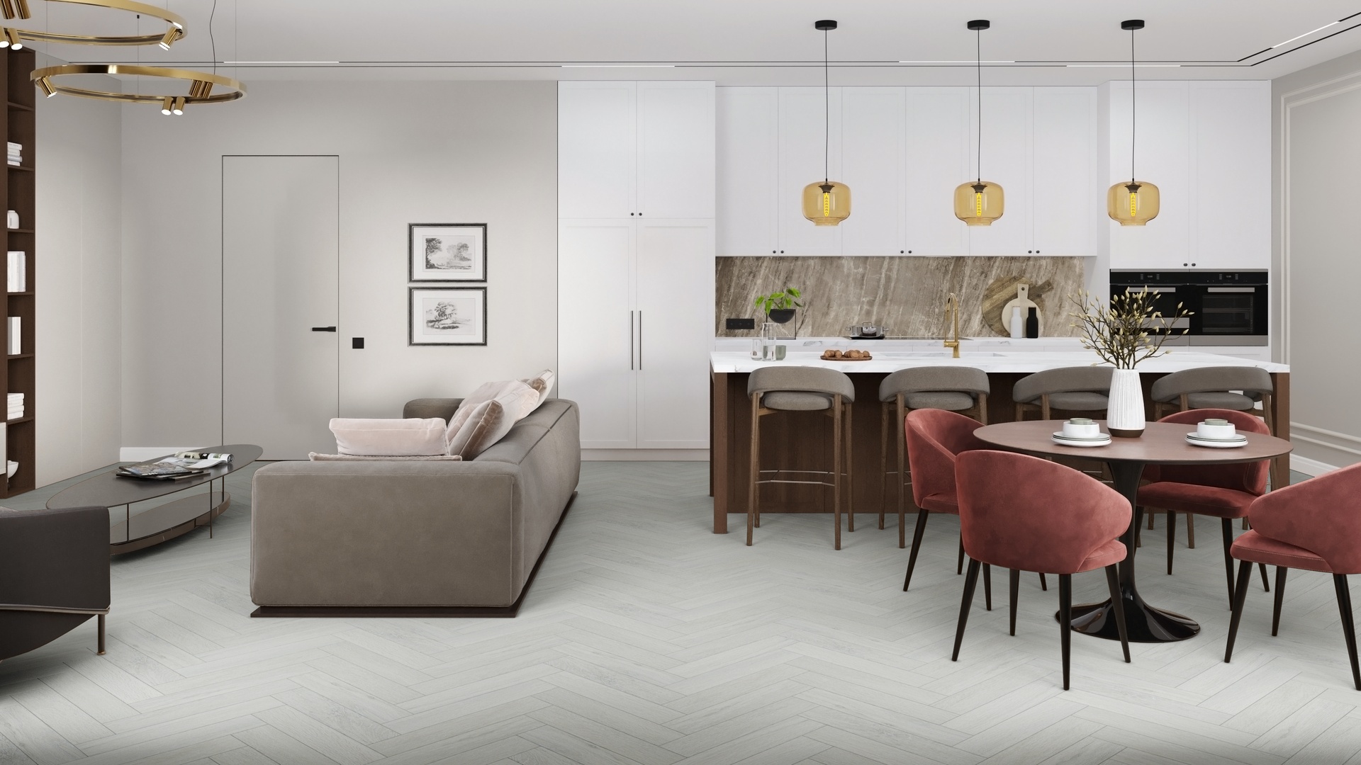 SPC ламинат DAMY FLOOR Коллекция London Дизайн 191023EL-05 Кардифф (615х123х4 мм)
