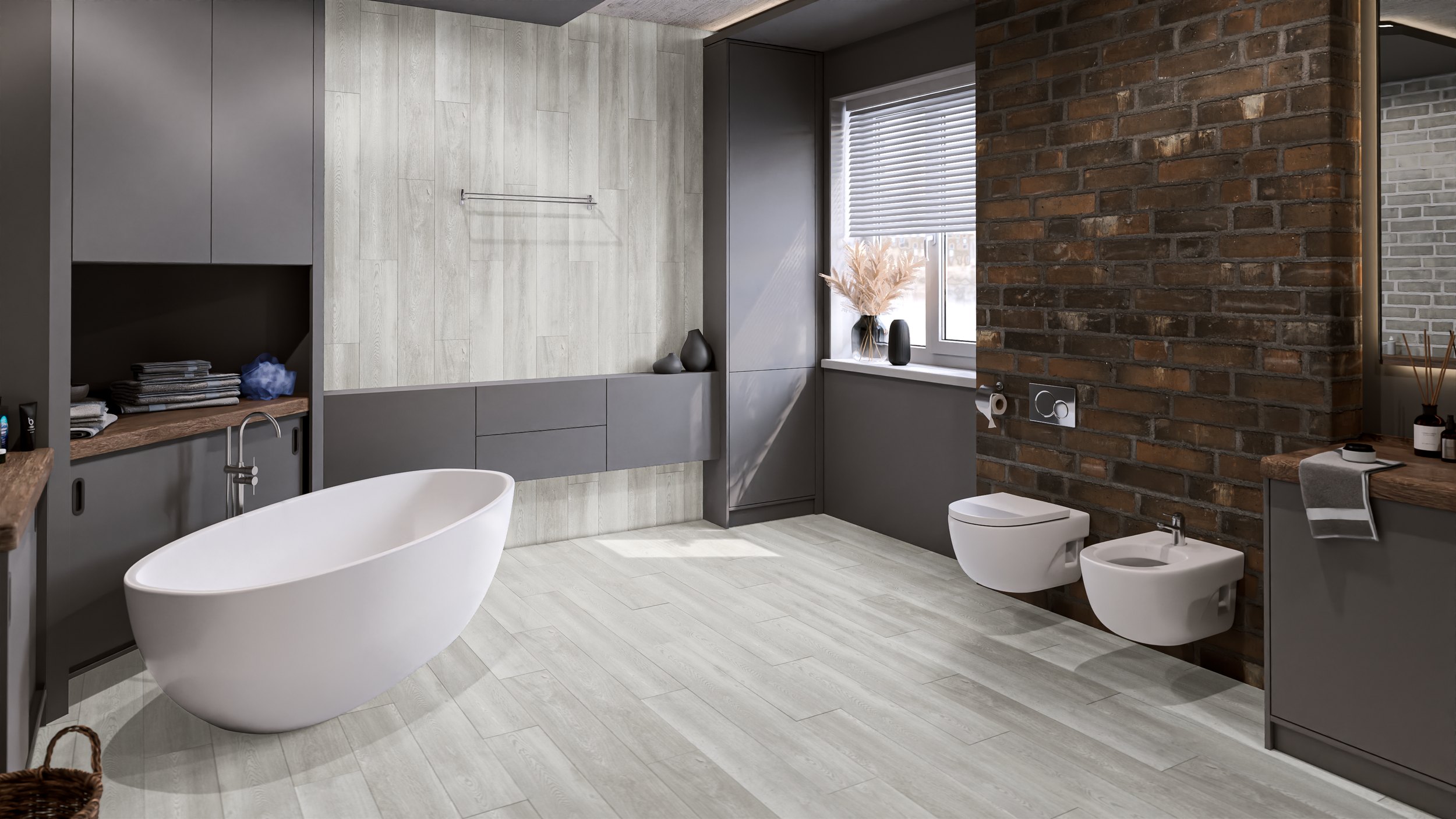 SPC ламинат DAMY FLOOR Коллекция Family Дизайн TCM304-3 Дуб Зимний (1220х180х4 мм)