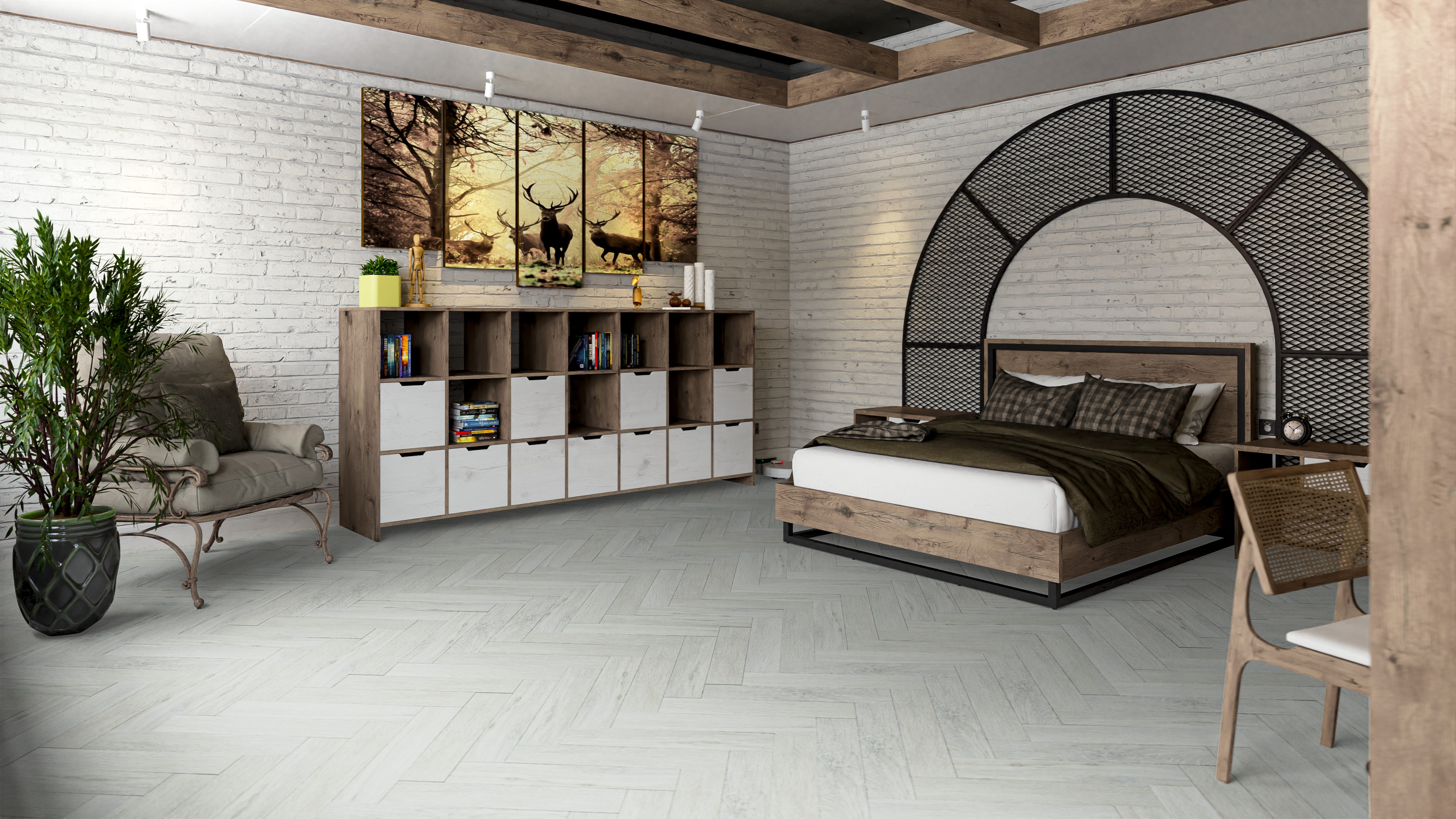 SPC ламинат DAMY FLOOR Коллекция London Дизайн 191023EL-05 Кардифф (615х123х4 мм)