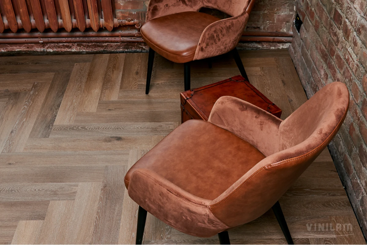 Виниловый ламинат VINILAM (ВИНИЛАМ) Коллекция PARQUET HERRINGBONE GLUE Дизайн GD11199 Паркет Венецианский (762*152.4*2.5 мм)