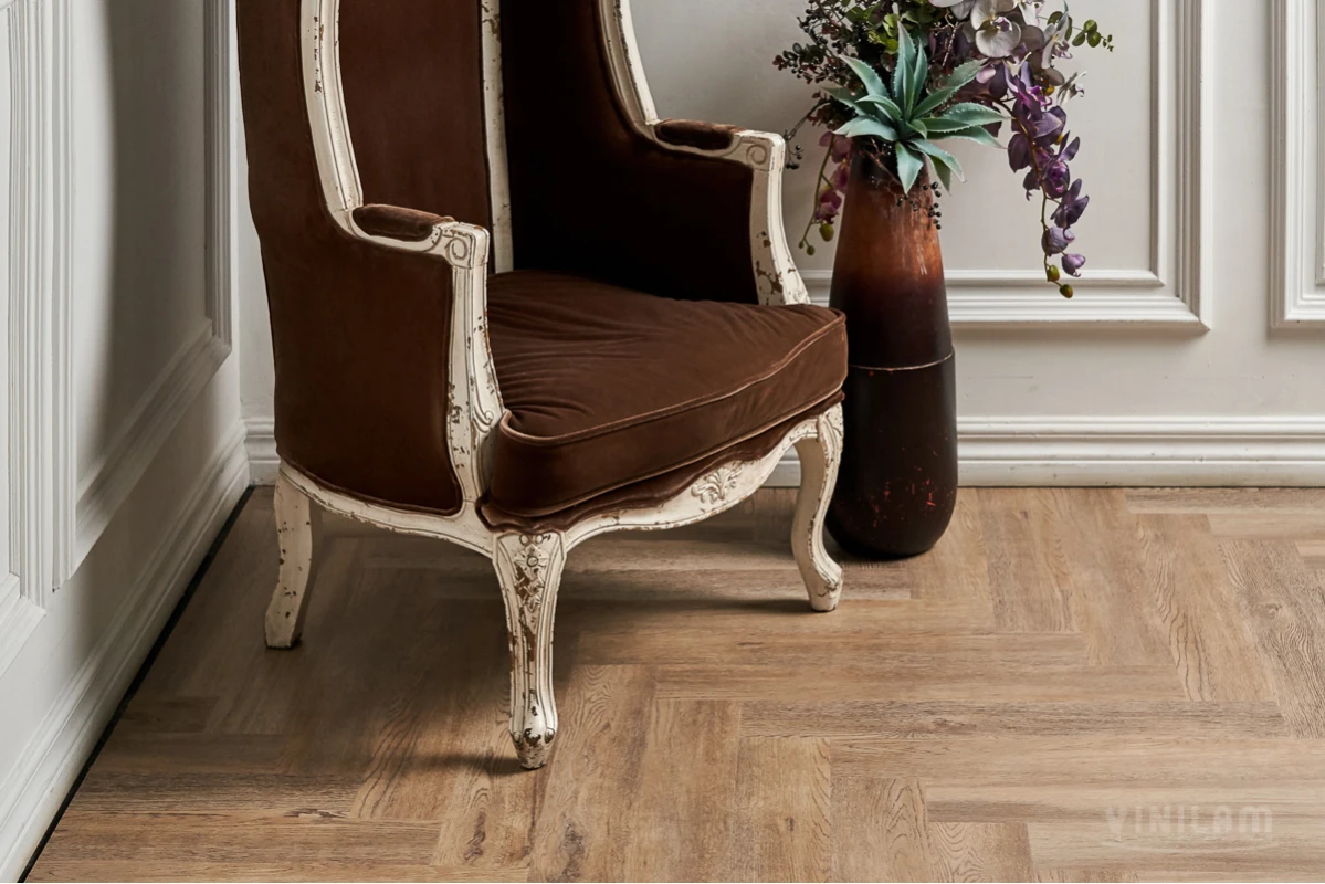Виниловый ламинат VINILAM (ВИНИЛАМ) Коллекция PARQUET HERRINGBONE GLUE Дизайн GD11133 Паркет Северный (762*152.4*2.5 мм)