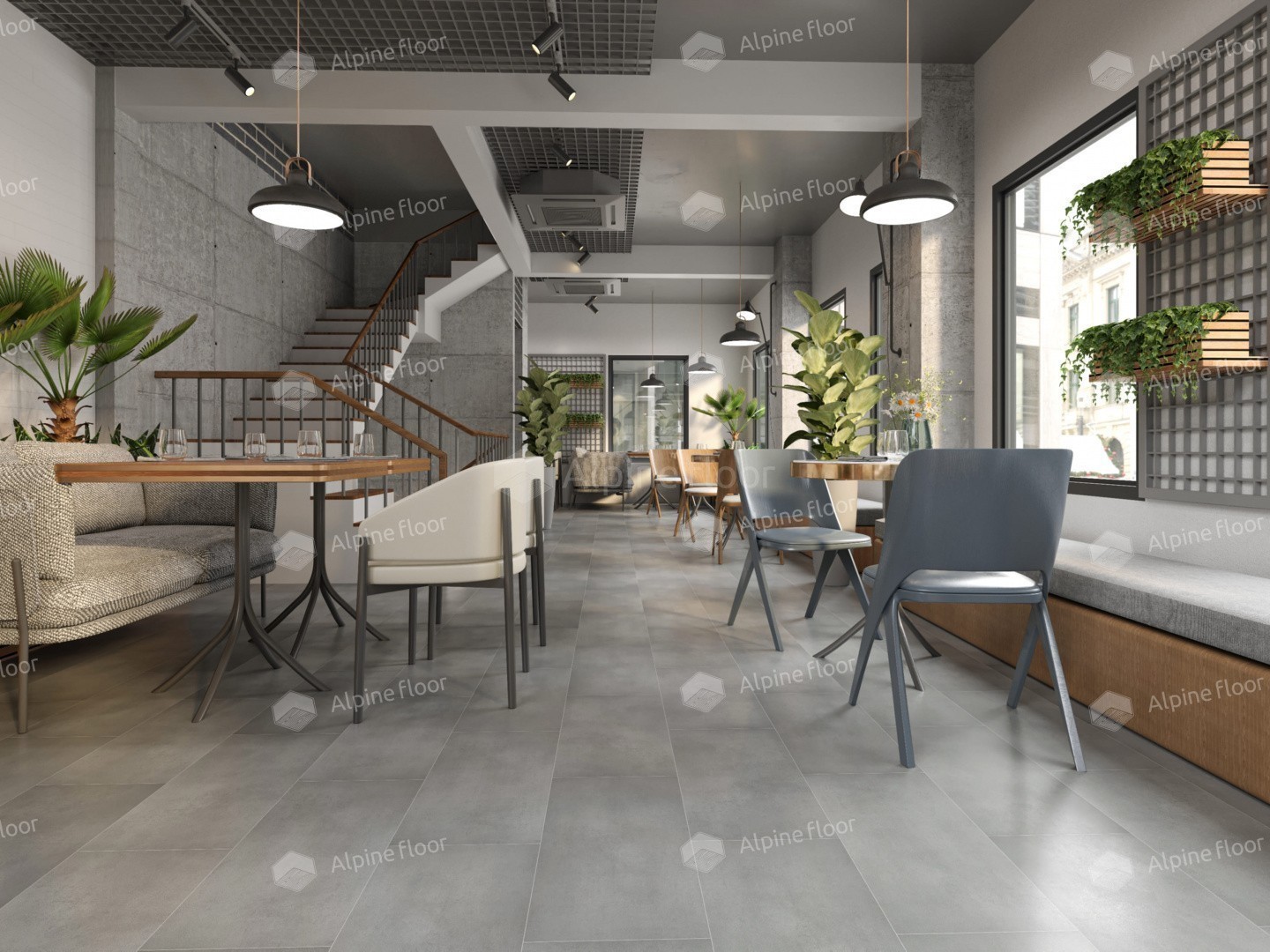 Кварц-виниловая плитка ALPINE FLOOR Коллекция LIGHT STONE Дизайн ECO-15-10 Бристоль (608×303х2,5мм)