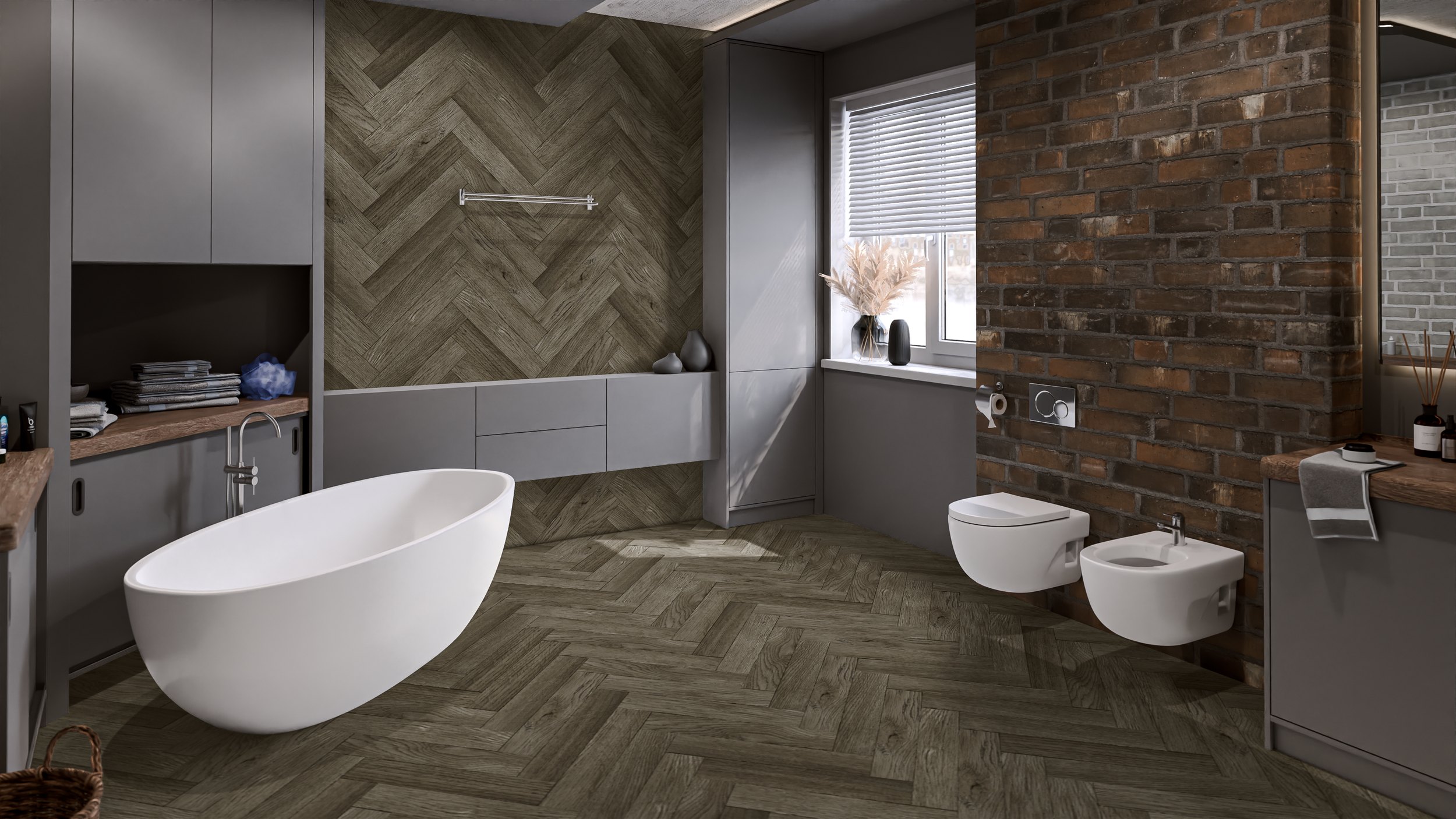 Кварц-виниловая плитка DAMY FLOOR Коллекция LONDON LVT Дизайн 200410EL-12-LVT Оксфорд (590×118х2,5мм)