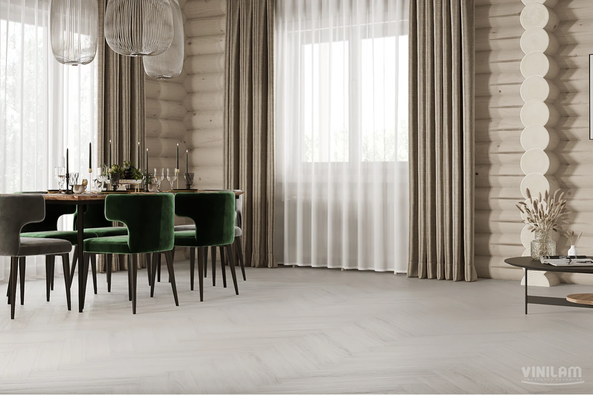 Виниловый ламинат VINILAM (ВИНИЛАМ) Коллекция PARQUET HERRINGBONE GLUE Дизайн GD11366 Паркет Санторини (762*152.4*2.5 мм)