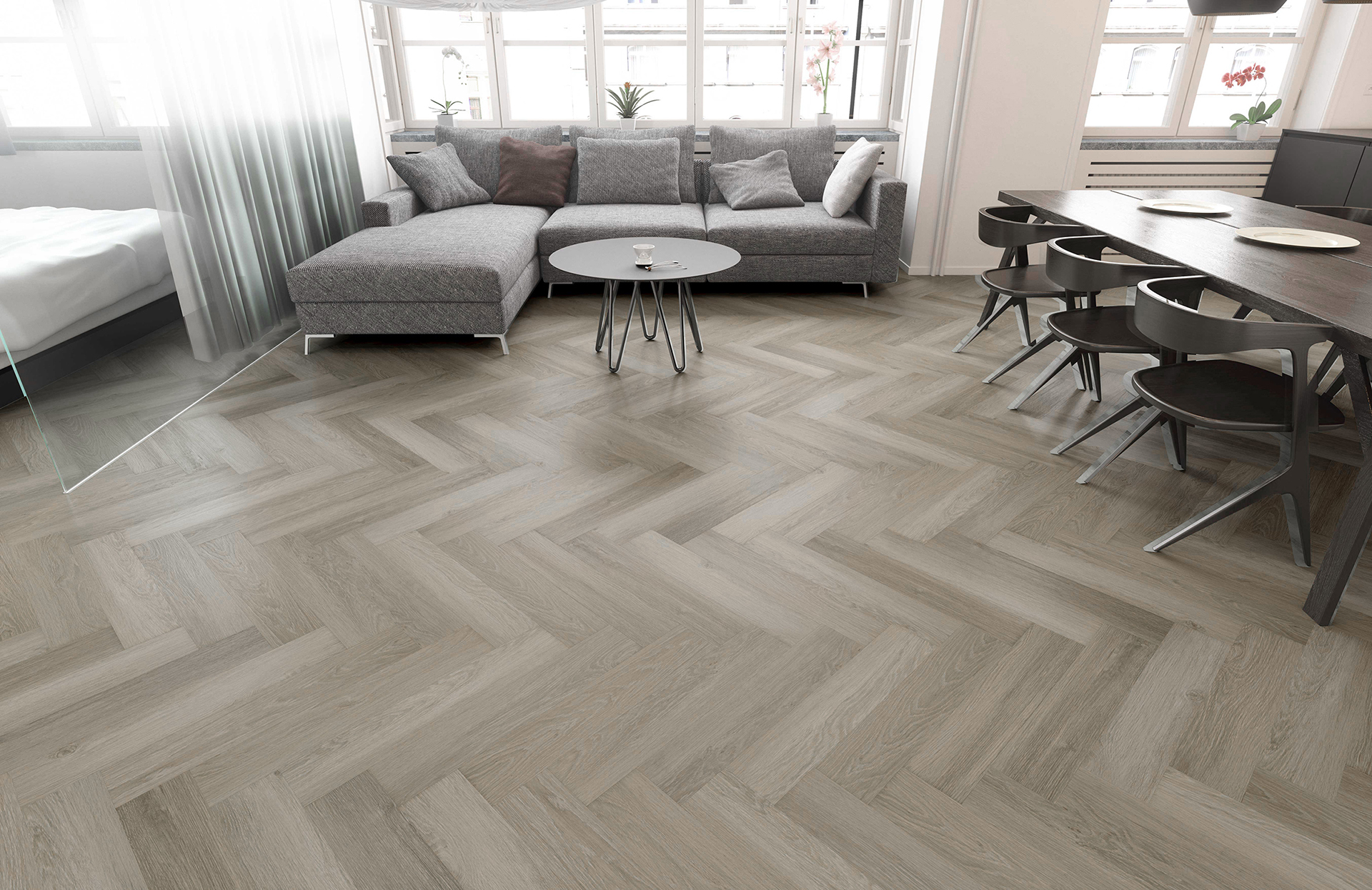 Кварцевый ламинат FARGO Коллекция PARQUET Дизайн 33-986-06 Дуб Норден (615х123х4.0 мм)