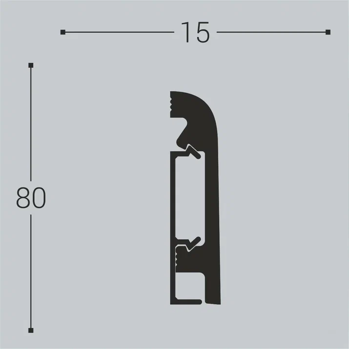 Плинтус композитный ROYCE XPS RP 16 (80х15х2000мм)