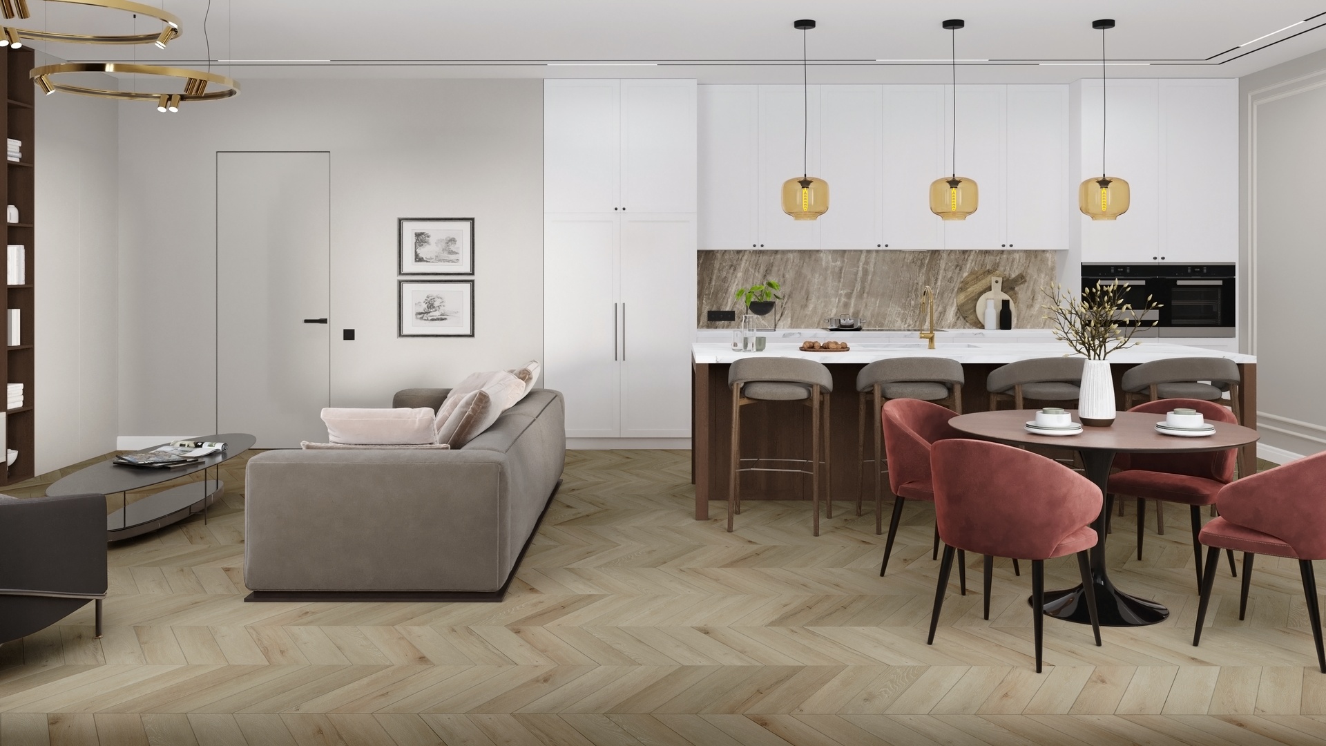 Кварц-виниловая плитка DAMY FLOOR Коллекция  CHEVRON LVT Дизайн DF01-Ch-LVT Версаль (600×127х2,5мм)