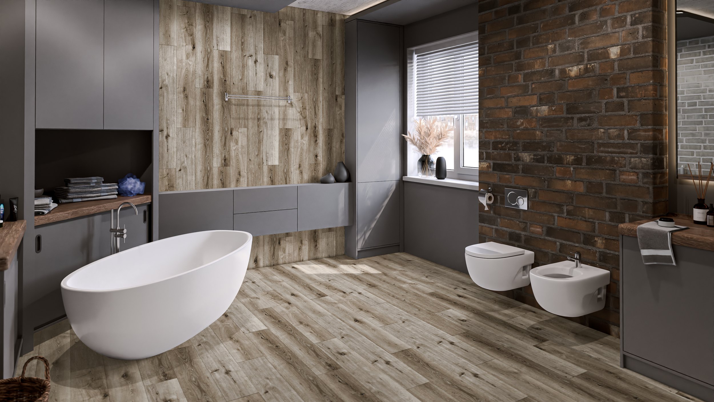 SPC ламинат DAMY FLOOR Коллекция Family Дизайн 1508-1 Дуб Лофт (1220х180х4 мм)