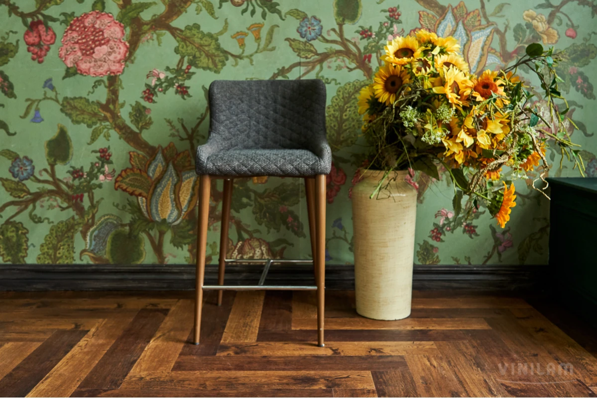 Виниловый ламинат VINILAM (ВИНИЛАМ) Коллекция PARQUET HERRINGBONE GLUE Дизайн GD11155 Паркет Парижский (762*152.4*2.5 мм)