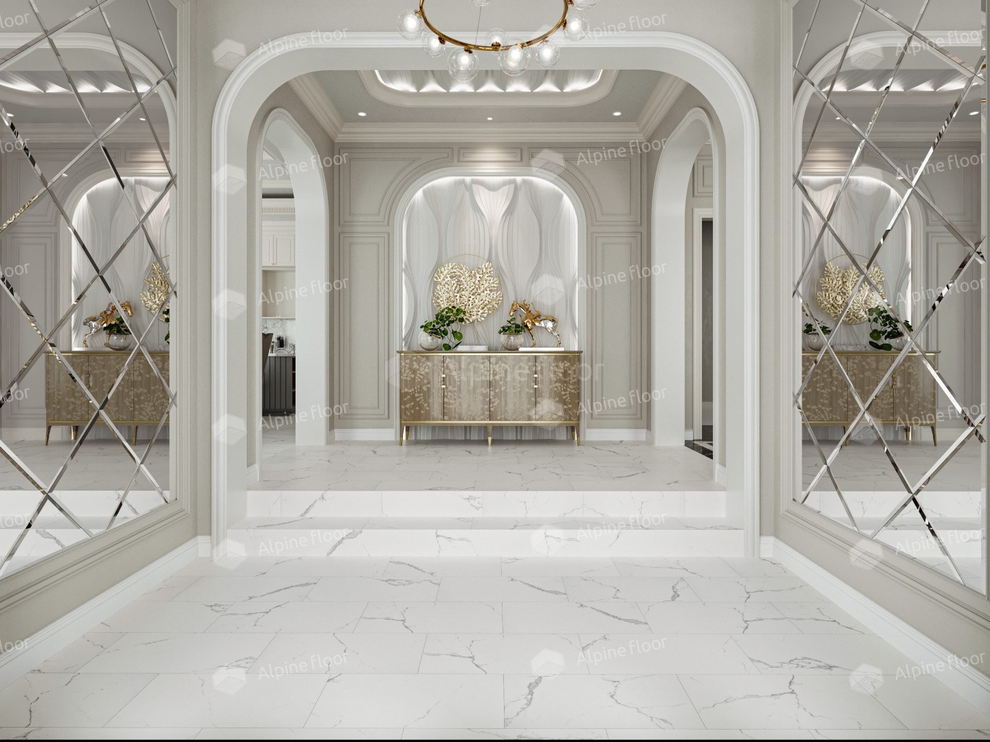 Кварц-виниловая  плитка ALPINE FLOOR Коллекция LIGHT STONE Дизайн ECO-15-8 Гранд Каньон (608×303х2,5мм)