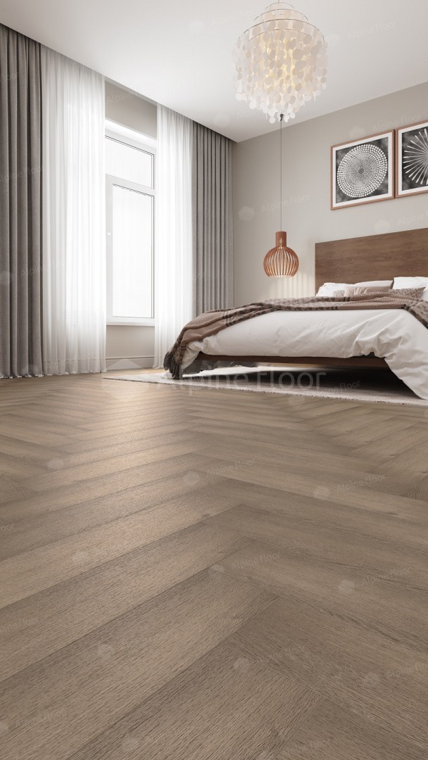 Кварц-виниловая плитка Alpine Floor Колекция Parquet LVT Дизайн ECO 16-7 Дуб Насыщенный (590×118х2,5мм)