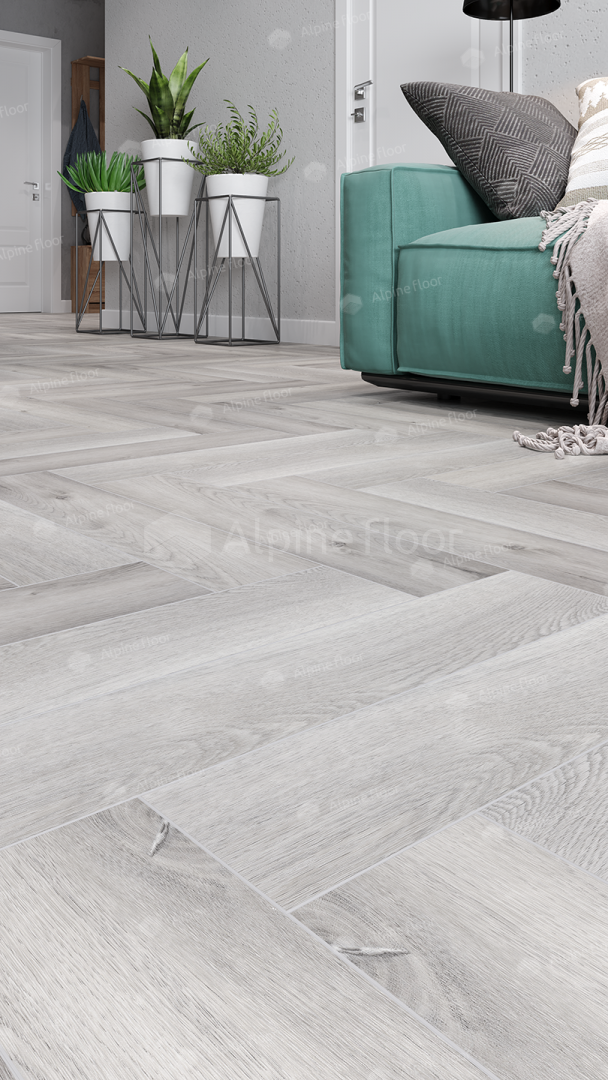 Кварц-виниловая плитка Alpine Floor Коллекция Parquet LVT Дизайн ECO 16-18 Дуб Лейтена (590×118х2,5мм)