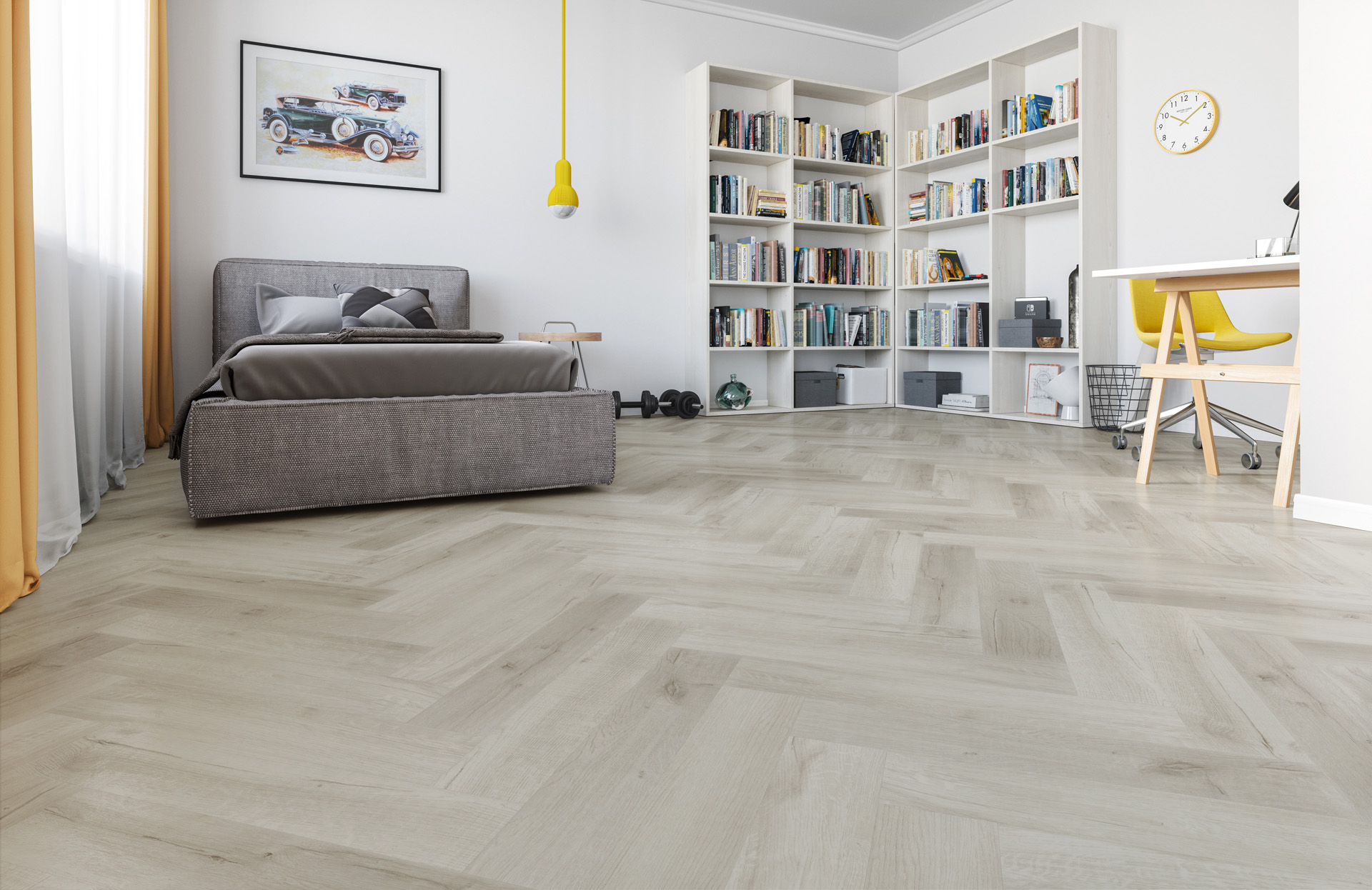 Кварцевый ламинат FARGO Коллекция PARQUET Дизайн 33-81996-14  Дуб Лондонский Туман (615х123х4.0 мм)
