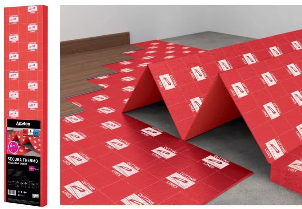 Подложка для теплого пола Secura Thermo Aquastop Smart 1.6мм (6 м2)