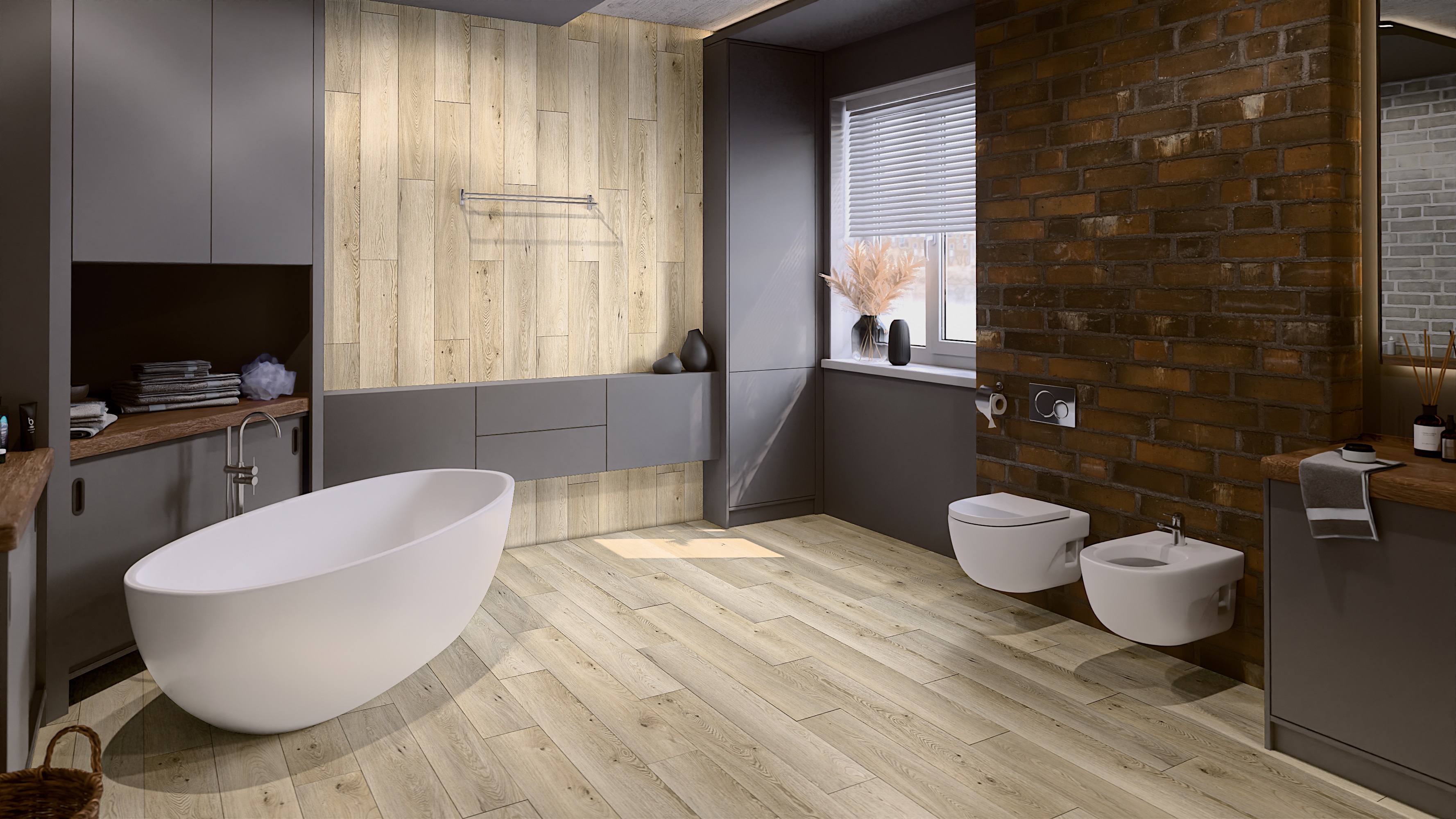 SPC ламинат DAMY FLOOR Коллекция Family Дизайн 9531-2A Дуб Кавказский (1220х180х4 мм)