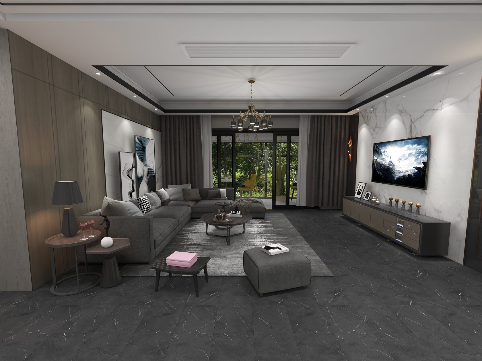 SPC ламинат OFFWOOD Коллекция Stone Дизайн Монблан (610х305х4мм)