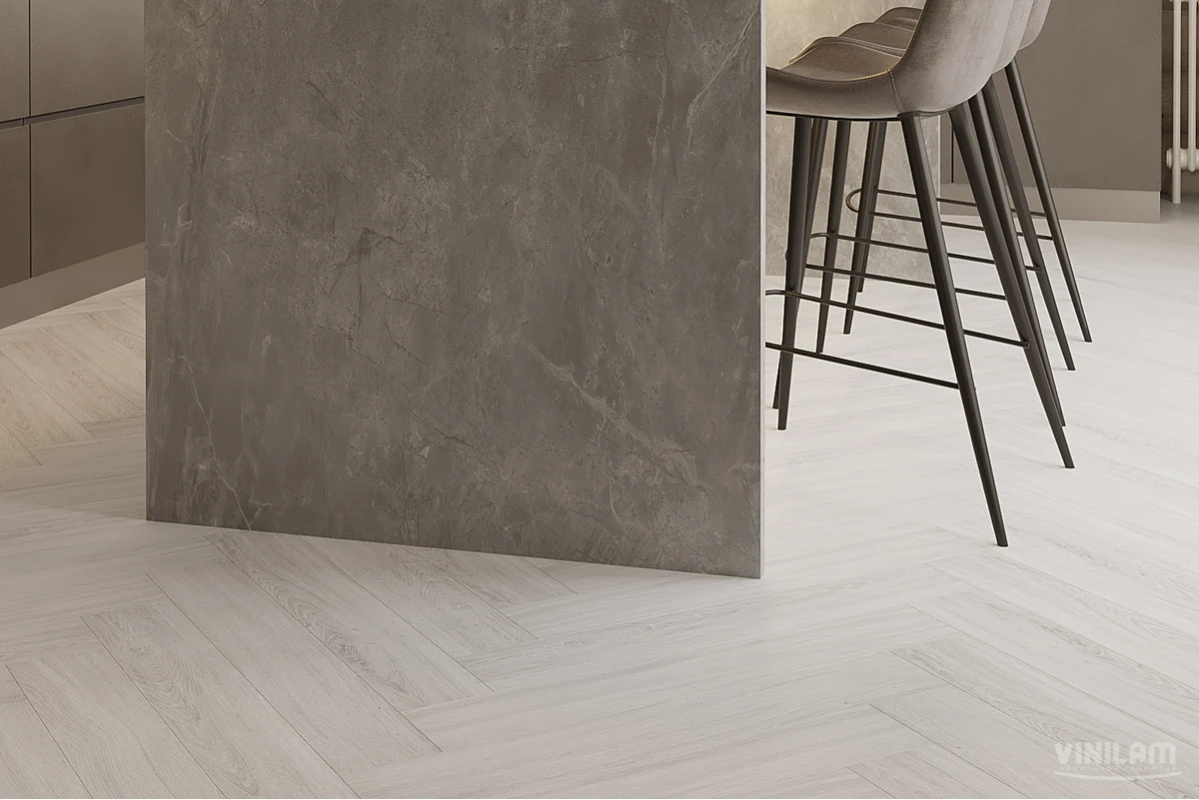 Виниловый ламинат VINILAM (ВИНИЛАМ) Коллекция PARQUET HERRINGBONE GLUE Дизайн GD11366 Паркет Санторини (762*152.4*2.5 мм)