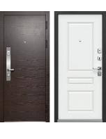 Входная металлическая дверь Luxor 2МДФ Элемент Велюр Белый Софт