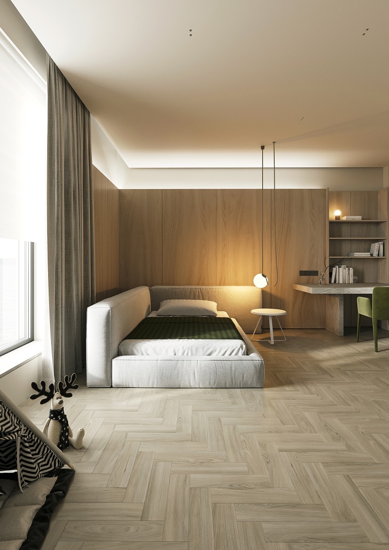 Кварцевый ламинат FARGO Коллекция HERRINGBONE Дизайн 44-2101-05 Вяз Оксфорд (400х100х4.5 мм)