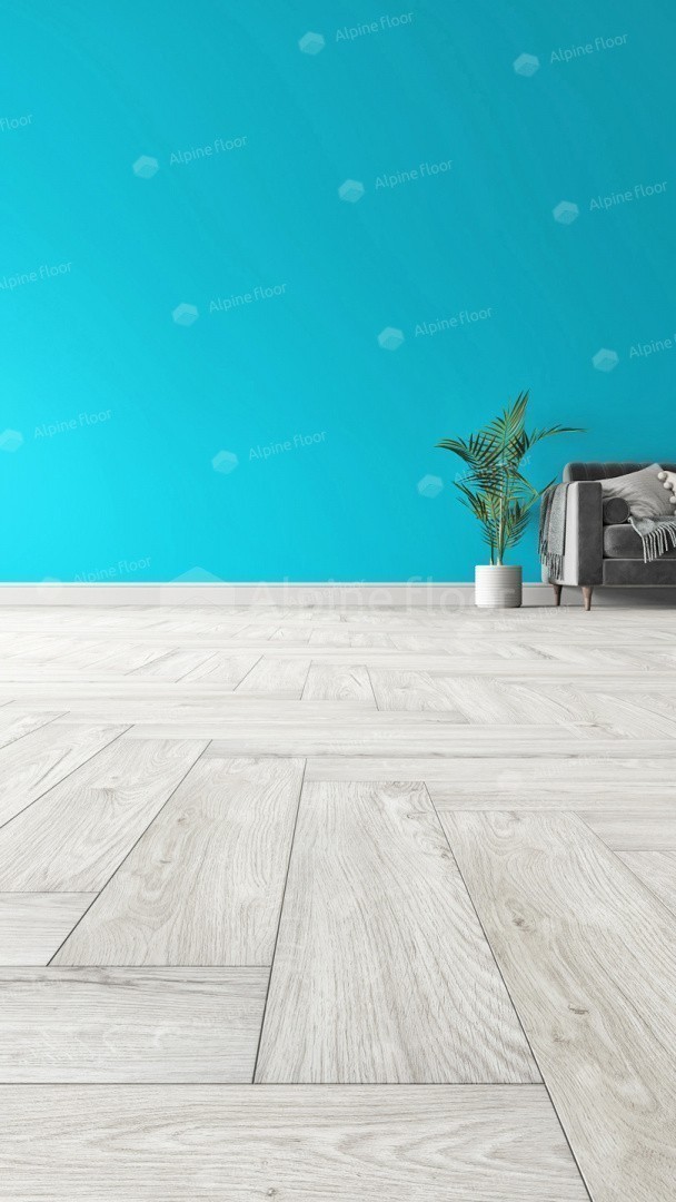 Кварц-виниловая плитка Alpine Floor Коллекция Parquet LVT Дизайн ECO 16-11 Снежный (590×118х2,5мм)