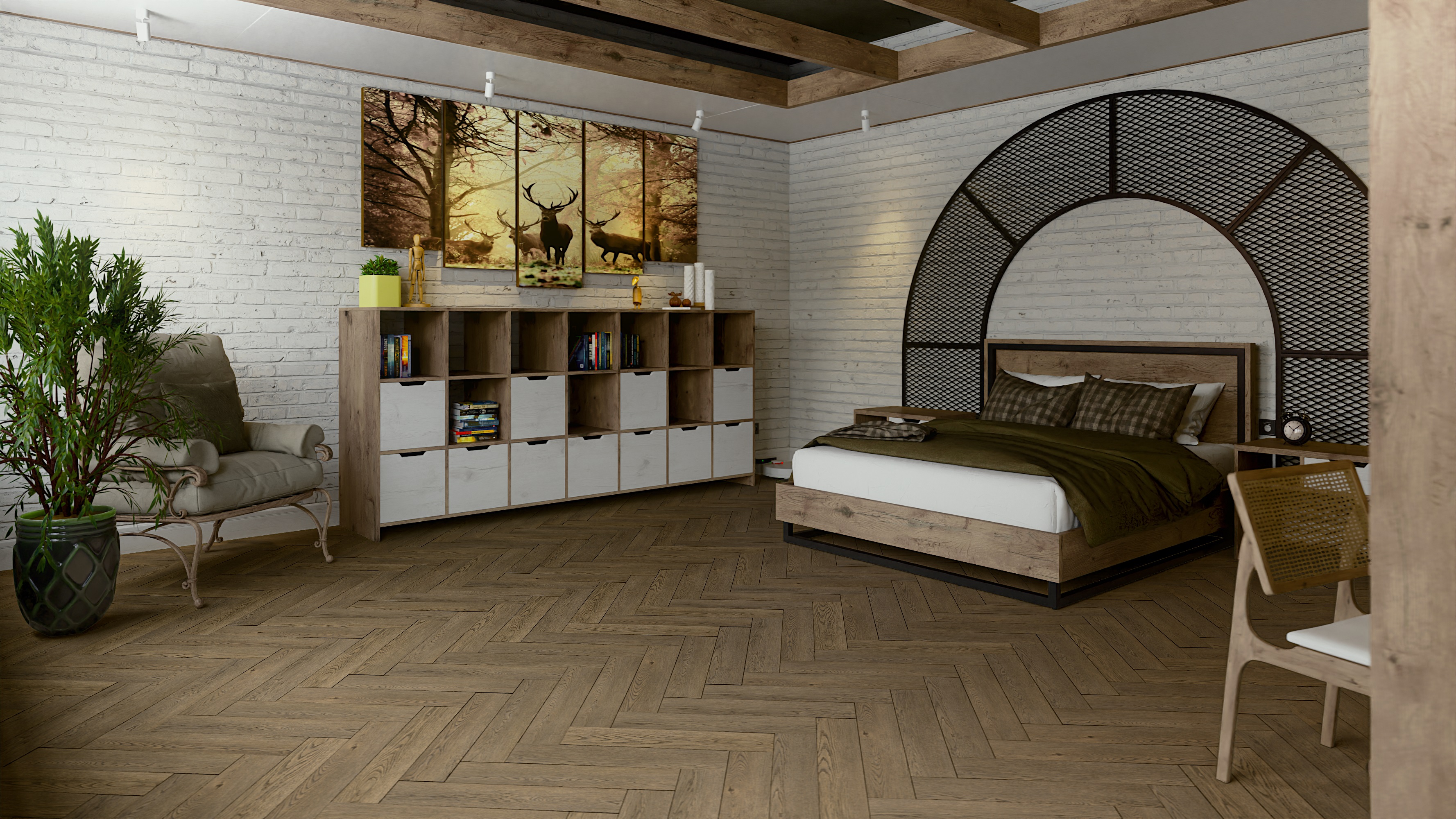 SPC ламинат DAMY FLOOR Коллекция London Дизайн 0030-6L Ноттингем (615х123х4.2 мм)