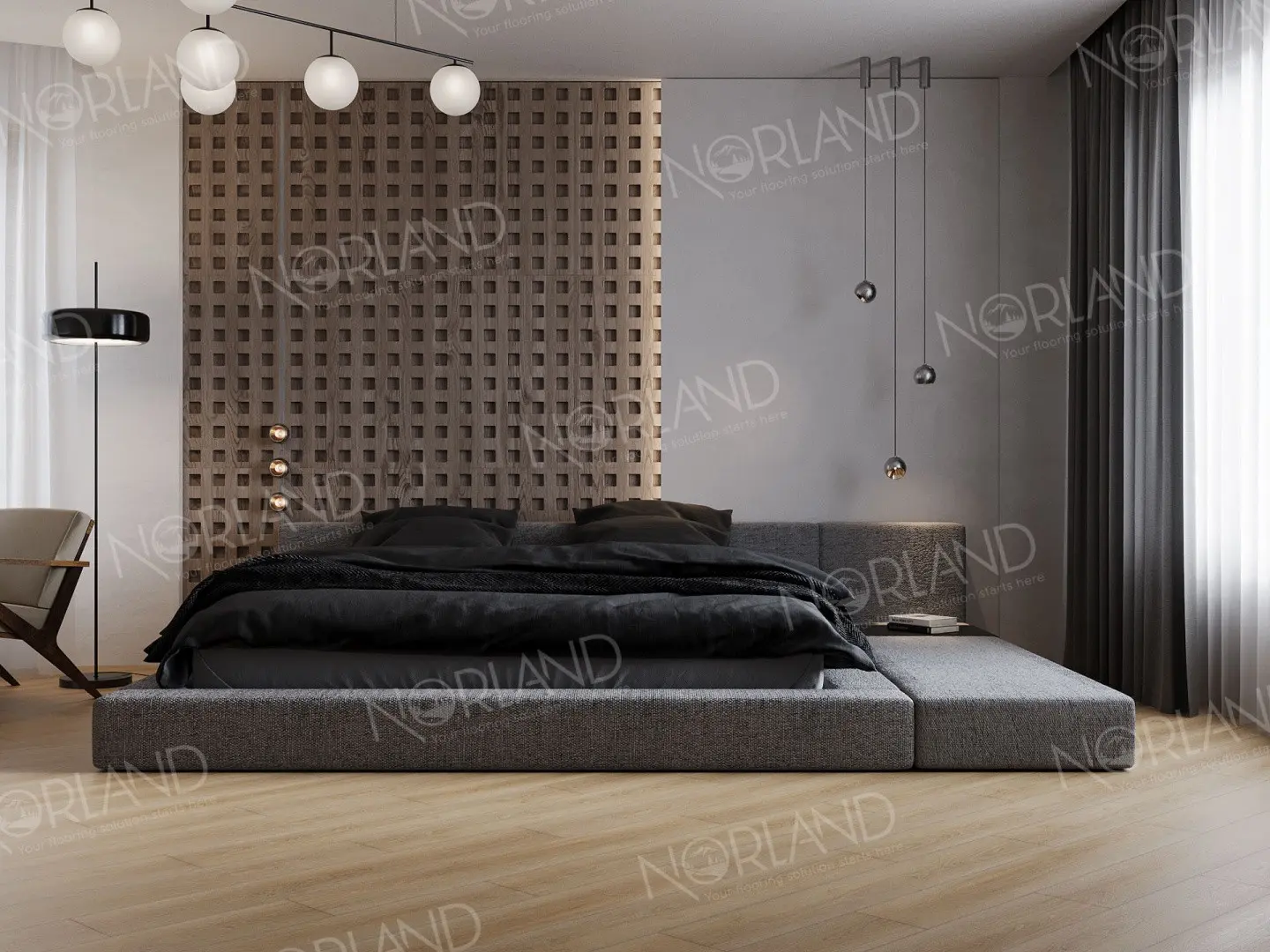 Кварц-виниловая плитка NORLAND LVT Коллекция  Sigrid LVT Дизайн 1003-6 Eli (1219,2×184,15х2мм)