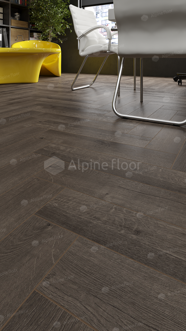 Кварц-виниловая плитка Alpine Floor Коллекция Parquet LVT Дизайн ECO 16-19 Дуб Антарес (590×118х2,5мм)