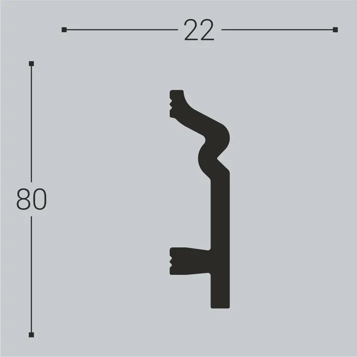 Плинтус композитный ROYCE XPS RP 2 (80х22х2000мм)