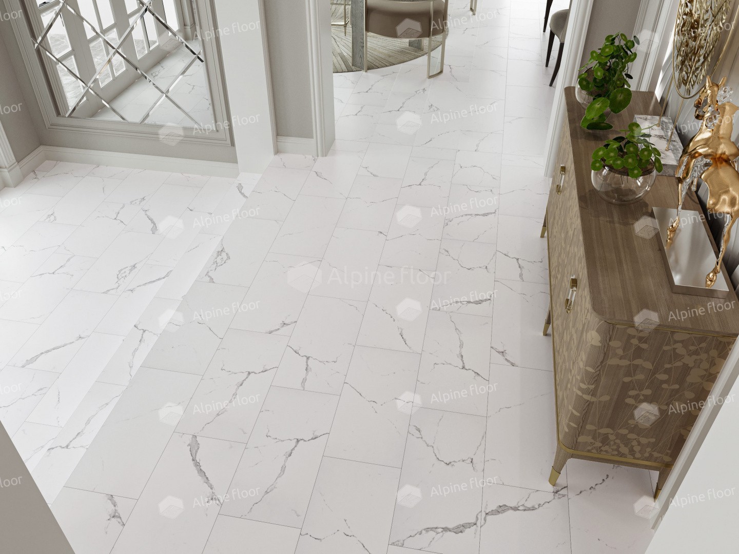 Кварц-виниловая  плитка ALPINE FLOOR Коллекция LIGHT STONE Дизайн ECO-15-8 Гранд Каньон (608×303х2,5мм)