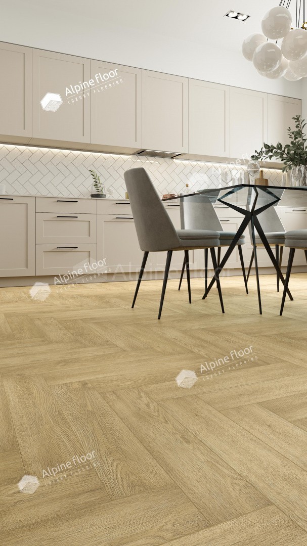 Кварц-виниловая плитка Alpine Floor Коллекция  Parquet LVT ECO16-3 Дуб Ваниль Селект (590×118х2,5мм)
