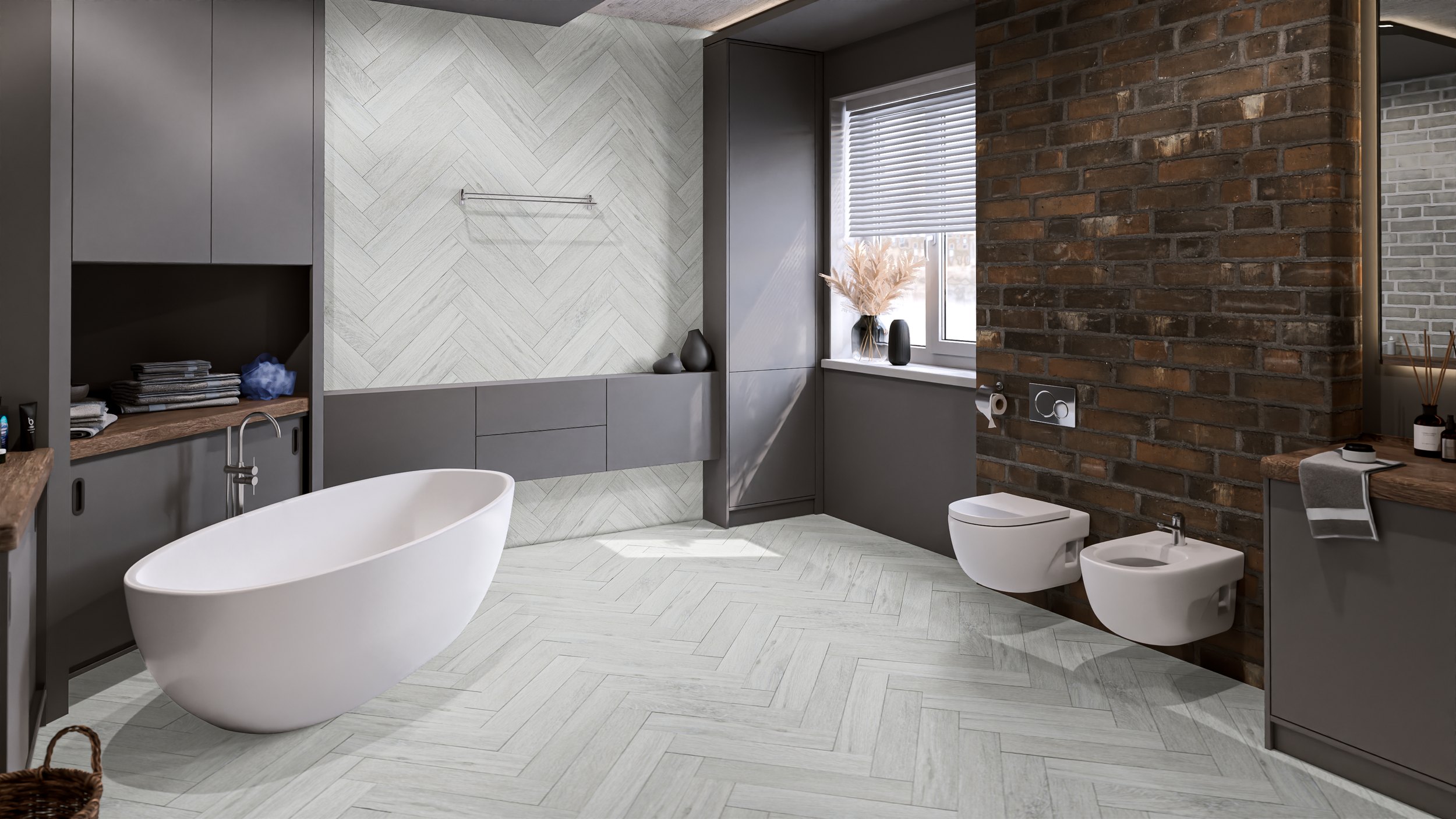 Кварц-виниловая плитка DAMY FLOOR Коллекция LONDON LVT Дизайн 191023EL-05-LVT Кардифф (590×118х2,5мм)