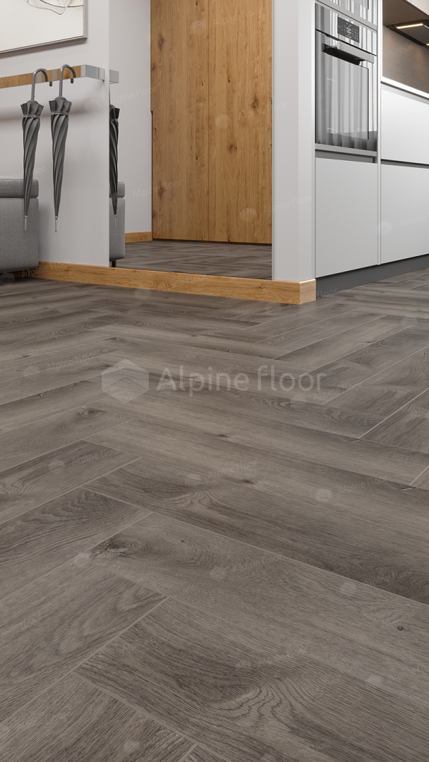 Кварц-виниловая плитка Alpine Floor Коллекция Parquet LVT Дизайн ECO 16-13 Дуб Мерга (590×118х2,5мм)