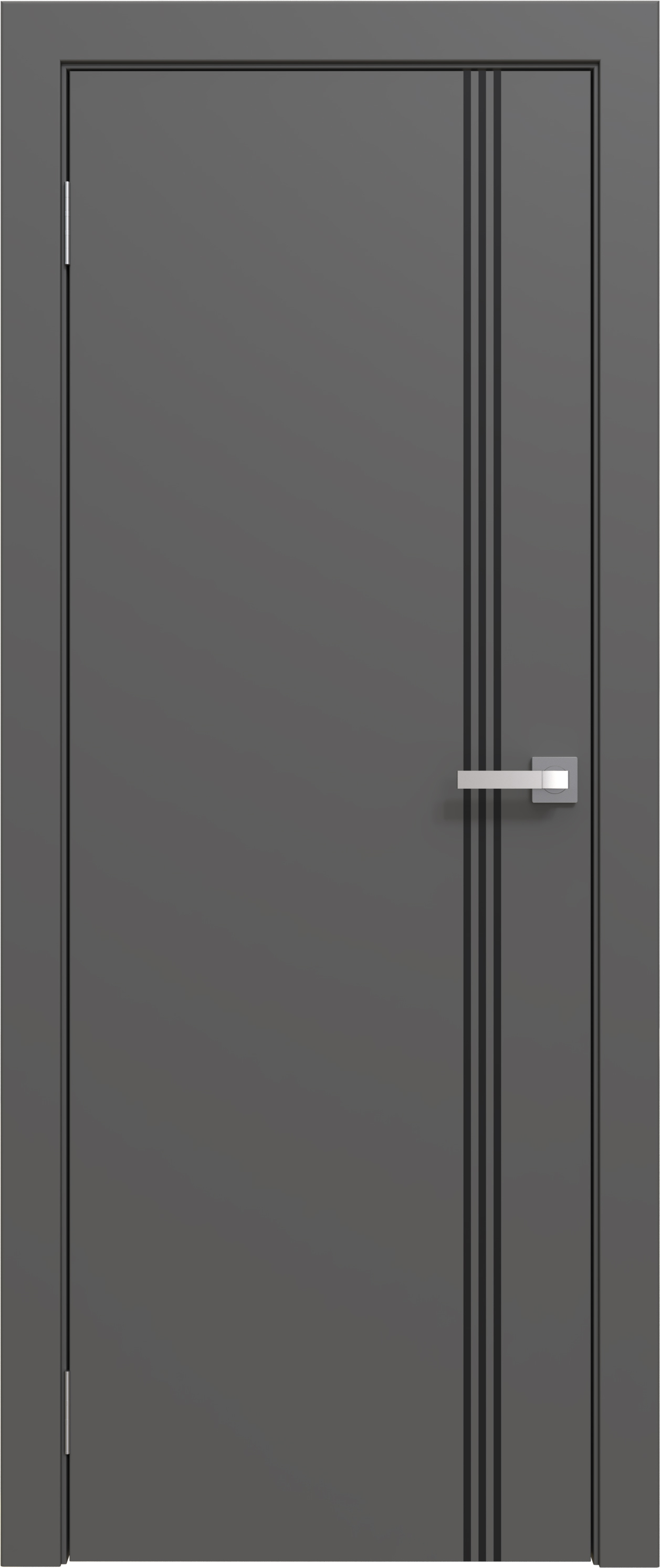 Межкомнатная дверь ЮНИ ЭМАЛЬ Графит, Ваниь, Грей LINE 03