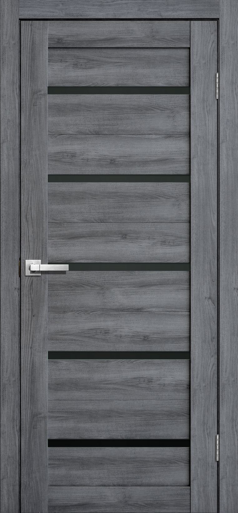 Межкомнотные двери FLYDOORS Коллекция LITE DOORS L26 ПО Дуб Стоунвуд (СТЕКЛО ЧЕРНОЕ)