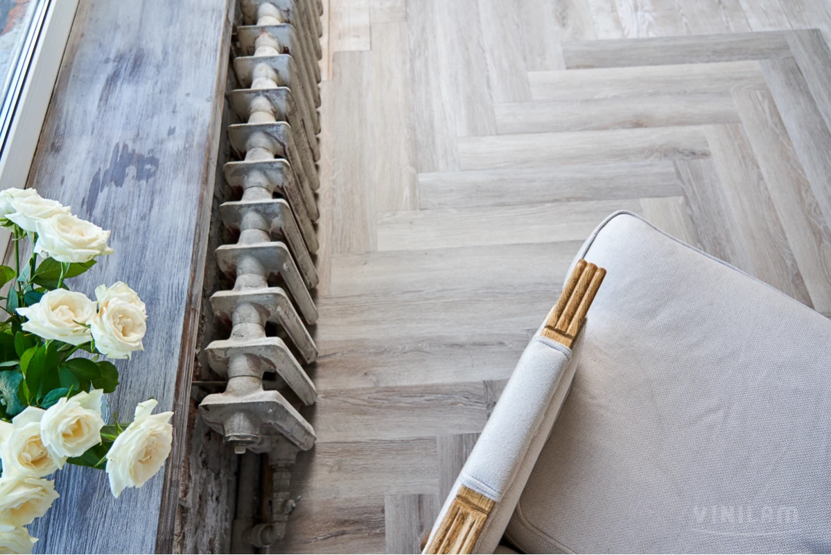 Виниловый ламинат VINILAM (ВИНИЛАМ) Коллекция PARQUET HERRINGBONE GLUE Дизайн GD11122 Паркет Эрмитаж (762*152.4*2.5 мм)