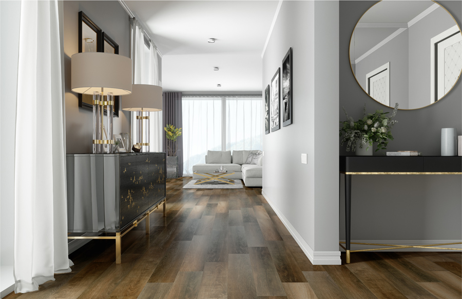 Кварцевый ламинат FARGO Коллекция COMFORT Дизайн 61W921 Дуб Прага (1220*180*4.0 мм)