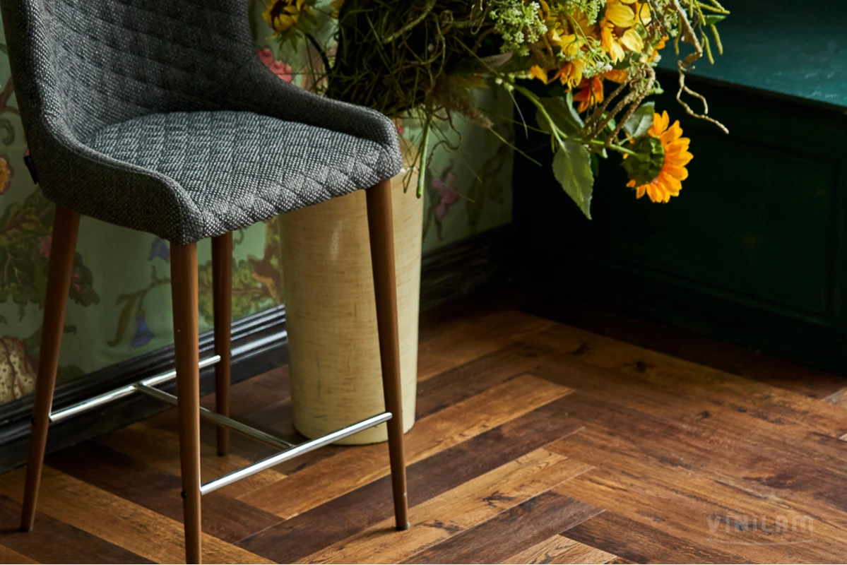 Виниловый ламинат VINILAM (ВИНИЛАМ) Коллекция PARQUET HERRINGBONE GLUE Дизайн GD11155 Паркет Парижский (762*152.4*2.5 мм)