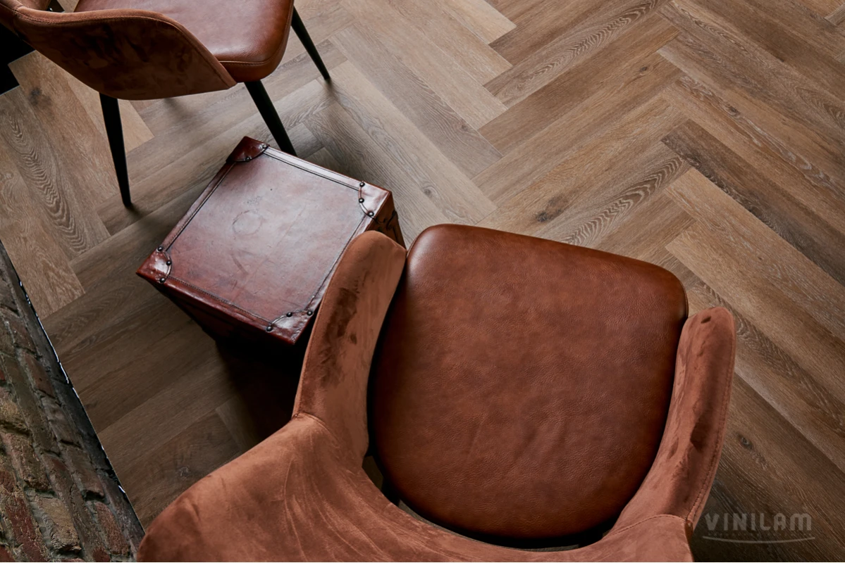 Виниловый ламинат VINILAM (ВИНИЛАМ) Коллекция PARQUET HERRINGBONE GLUE Дизайн GD11199 Паркет Венецианский (762*152.4*2.5 мм)